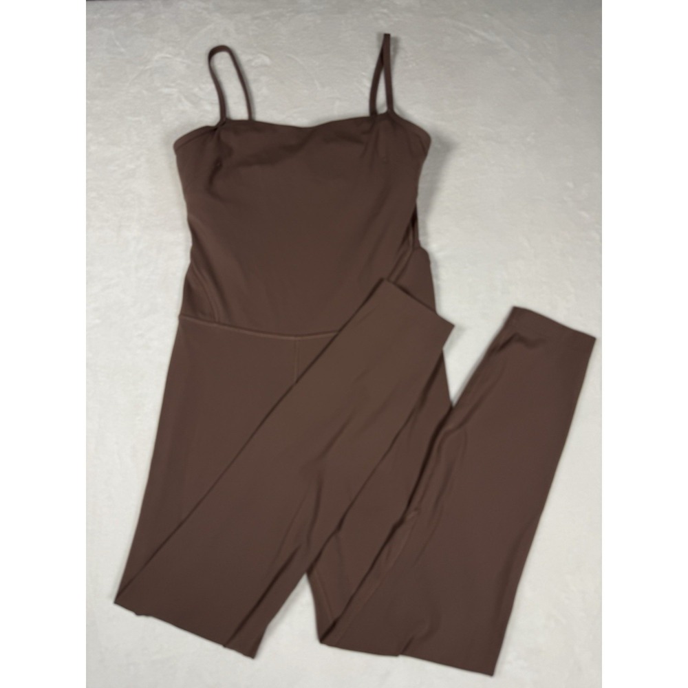 Lululemon Align Bodysuit 25" Brown Mocha Size 6 Yoga Jumpsuit One Piece
